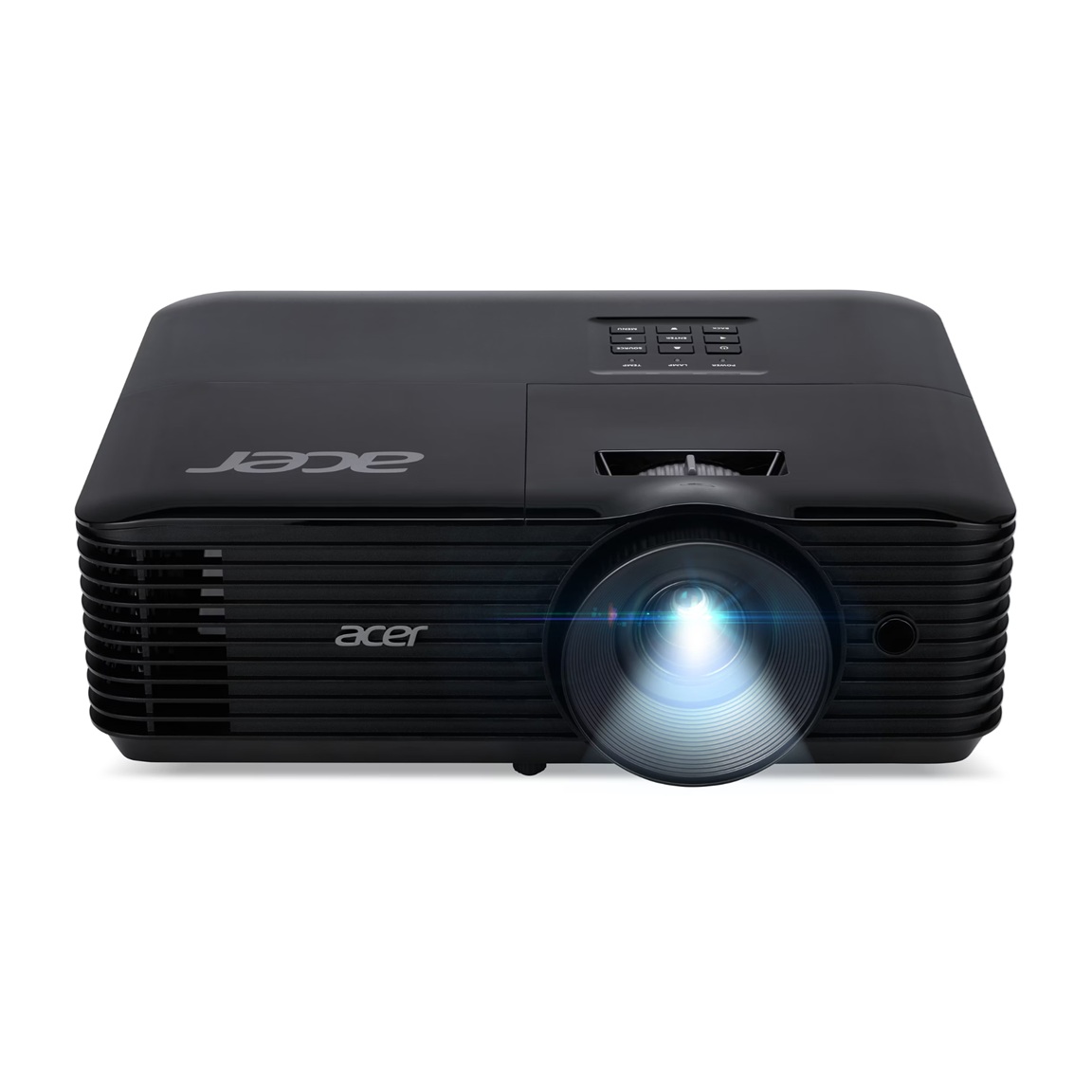 Acer PJ X1328Wi projector front angle showing lens and compact design