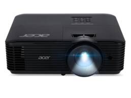 Acer X1128i projector front angle showing lens and compact design