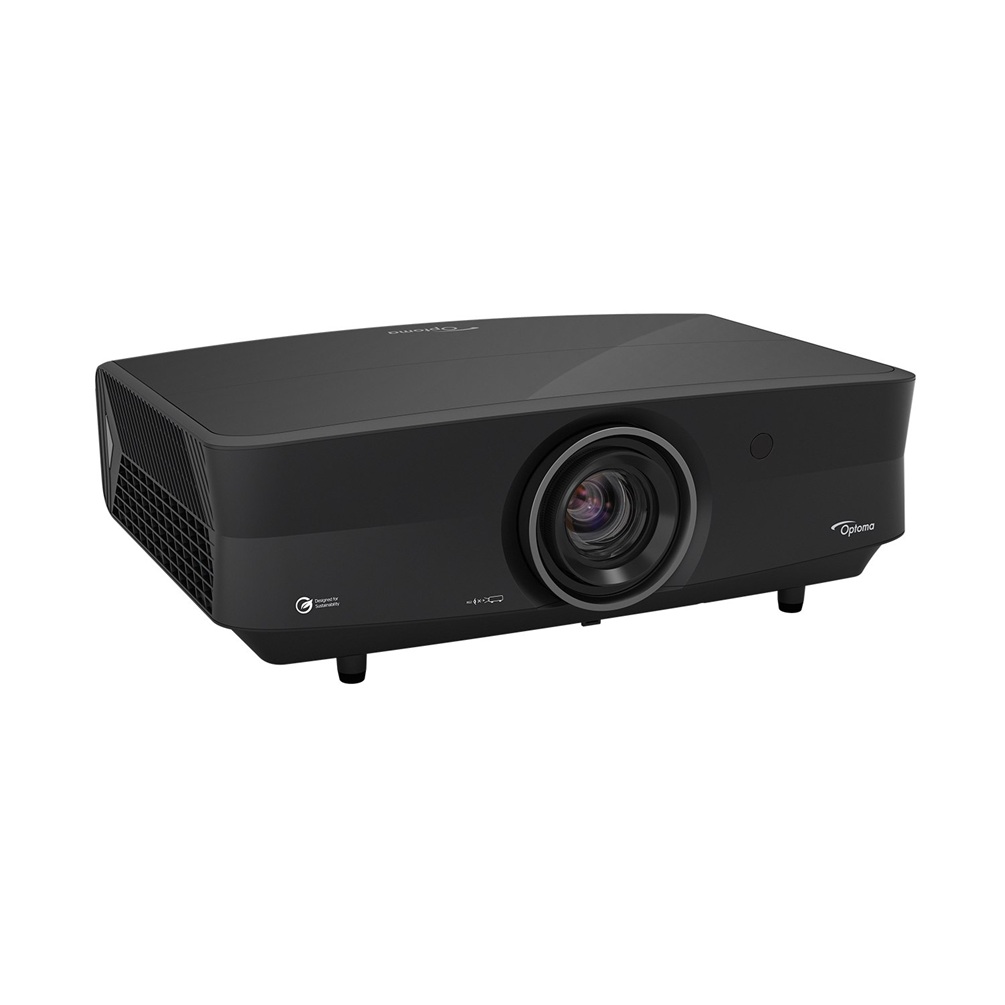 Optoma UHZ68LV 4K UHD laser projector front view showing sleek and compact design.