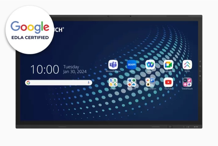 Clevertouch UXPro Edge EDLA Certified Interactive Display Google Integration
