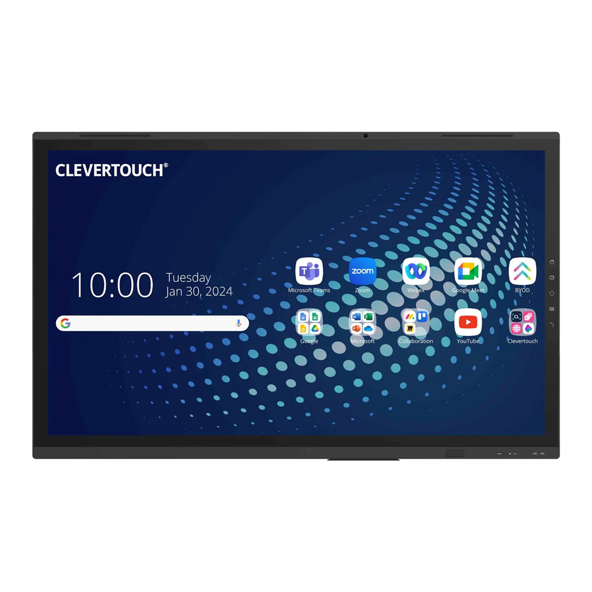Clevertouch UXPro Edge interactive display 4K touchscreen front view