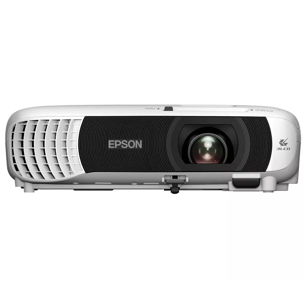Epson EB-W55 WXGA projector front view showing lens and compact design