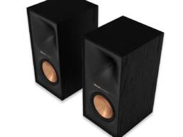 Klipsch R-50M front view without grille showing woofer and tweeter
