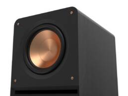 Klipsch RP-1200SW front view without grille showing 12 inch driver