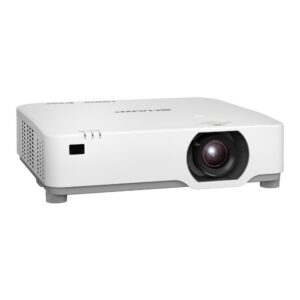 Sharp XP-P621U laser projector front angle with lens and compact design