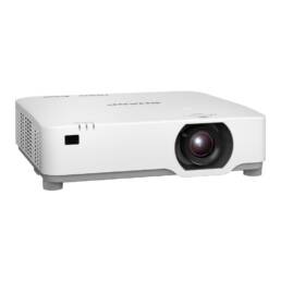 Sharp XP-P621U laser projector front angle with lens and compact design